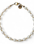 Gouden dames armband Luna met parels