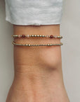 Gouden damesarmband Marilou met zonnesteen en goudsteen
