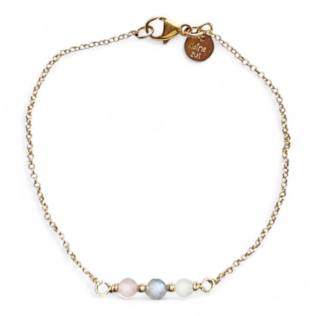 Gouden damesarmband met in het midden een geboortesteen