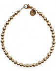 Gouden dames armband Saar
4 en 3 mm kraaltjes gecombineerd