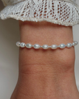 Zilveren dames armband Luna met zoetwaterparel