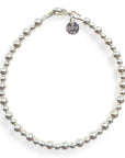 Zilveren dames armband
4 en 3 mm zilveren kraaltjes