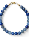 Armband heren goud Jack met 6mm natuursteenkralen blauwe Aventurijn