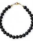Armband heren goud Joeri met 6mm natuursteenkralen Obsidiaan