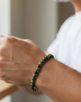 Armband groene jade 4 mm | Liefde & verbondenheid | .925 STERLING ZILVER - Kleine Zus