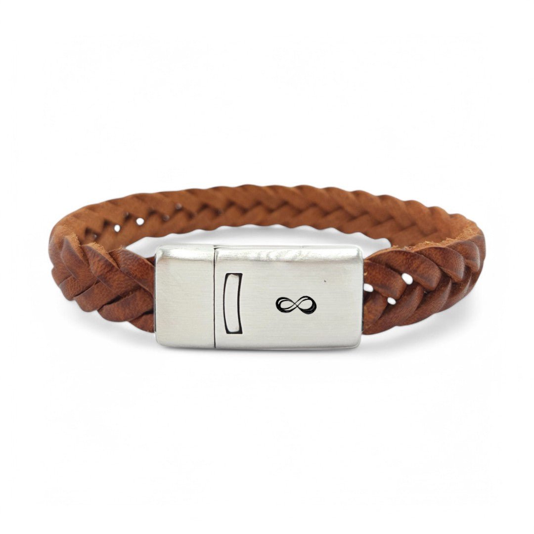 Leren herenarmband Matthijs