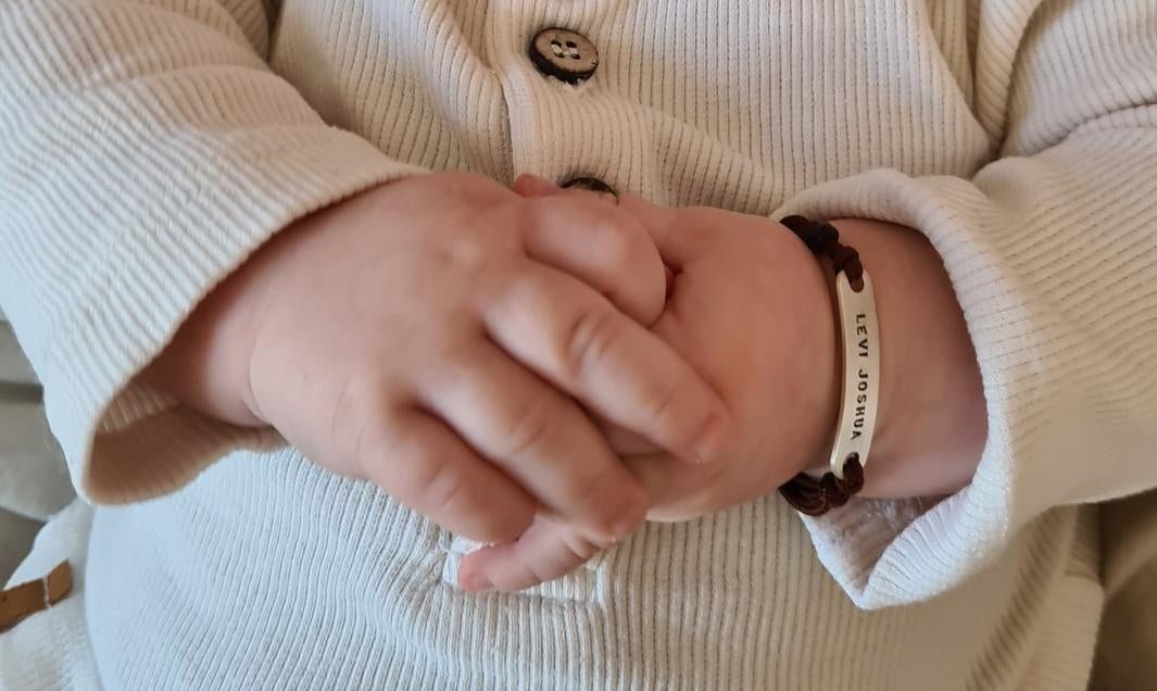 Armband met naam koord | Jongens | Sjoerd | .925 STERLING ZILVER - Kleine Zus