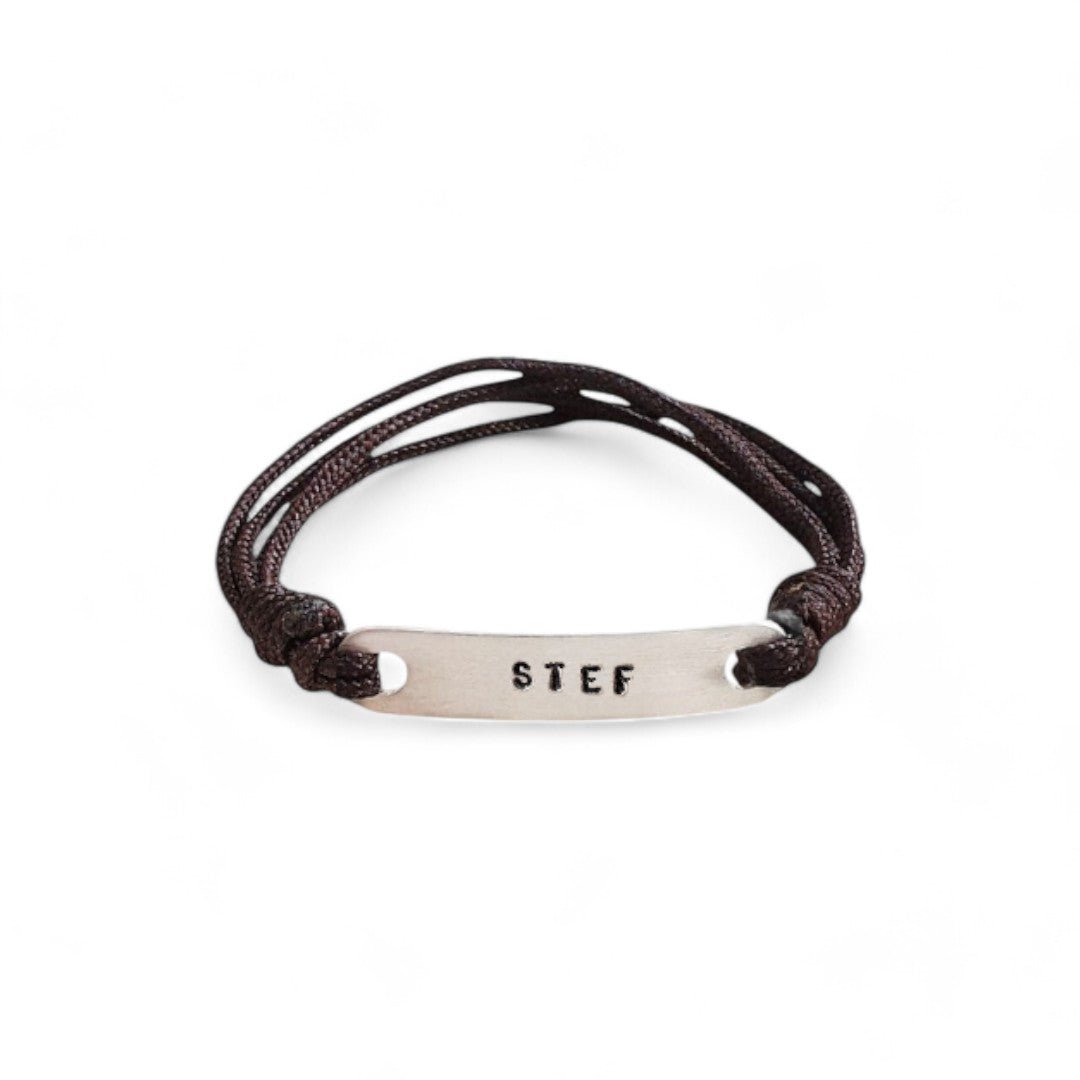 Armband met naam koord | Jongens | Sjoerd | .925 STERLING ZILVER - Kleine Zus