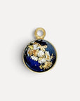 as hanger 14k gold filled goud met ashanger handgemaakt marineblauw