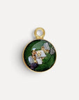 as ketting 14k gold filled goud met ashanger handgemaakt donker olijf