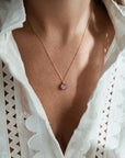 As ketting met ashanger | GOUD - GOLD FILLED - LILA - Kleine Zus
