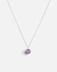 As ketting met as hanger sterling zilver lila handgemaakt