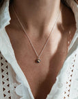 As ketting met as hanger | .925 STERLING ZILVER - MARINEBLAUW - Kleine Zus