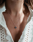 As ketting met as hanger | .925 STERLING ZILVER - TURQUOISE - Kleine Zus