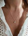 As ketting met as hanger | .925 STERLING ZILVER - WIT - Kleine Zus
