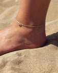 Enkelbandje | Met letter of symbool | GOUD - GOLD FILLED WATERPROOF - Kleine Zus