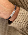 Armband met naam koord | Heren | Sjoerd | .925 STERLING ZILVER - Kleine Zus