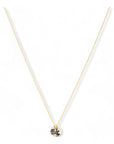 Gouden dames ketting met geboortebloem, aan de ketting hangt een gouden bedel van 6mm