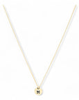 Gouden dames ketting met letter, aan de ketting hangt een gouden letter bedel van 6mm