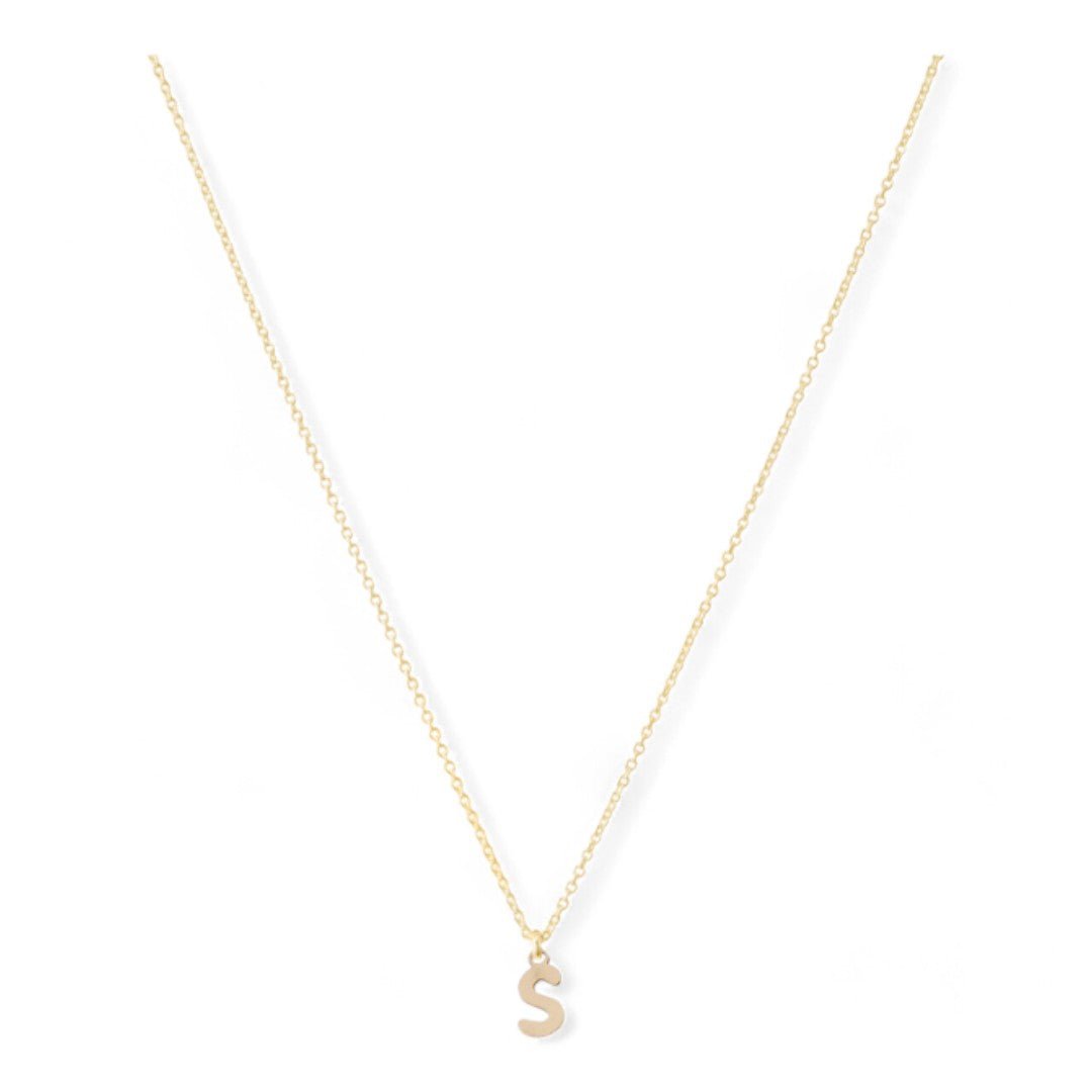 Gouden dames ketting met cut out letter hanger