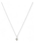 Zilveren dames ketting met een geboortesteen van 4mm
