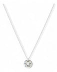 Zilveren dames ketting met een zilveren bedel van 10mm