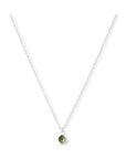 Ketting zilver met groene jade 4 mm | Liefde & verbondenheid | .925 STERLING ZILVER - Kleine Zus