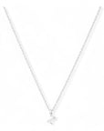 Zilveren dames ketting met letter cut out