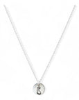Zilveren dames ketting, aan de ketting hangt een symbool bedel van 10mm