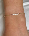 Moederdag cadeau Armband Mama | Chain | GOUD - GOLD FILLED - Kleine Zus