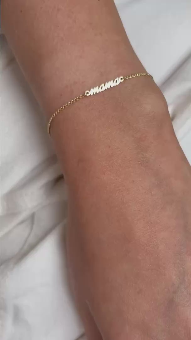 Moederdag cadeau armband mama goud chain kleine zus