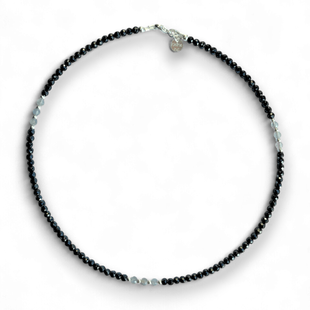 Ketting zilveren kralen en edelsteen | Feestdagen | ZILVER - Kleine Zus