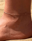 Enkelbandje koord | Gouden kraaltjes | GOUD - GOLD FILLED WATERPROOF - Kleine Zus