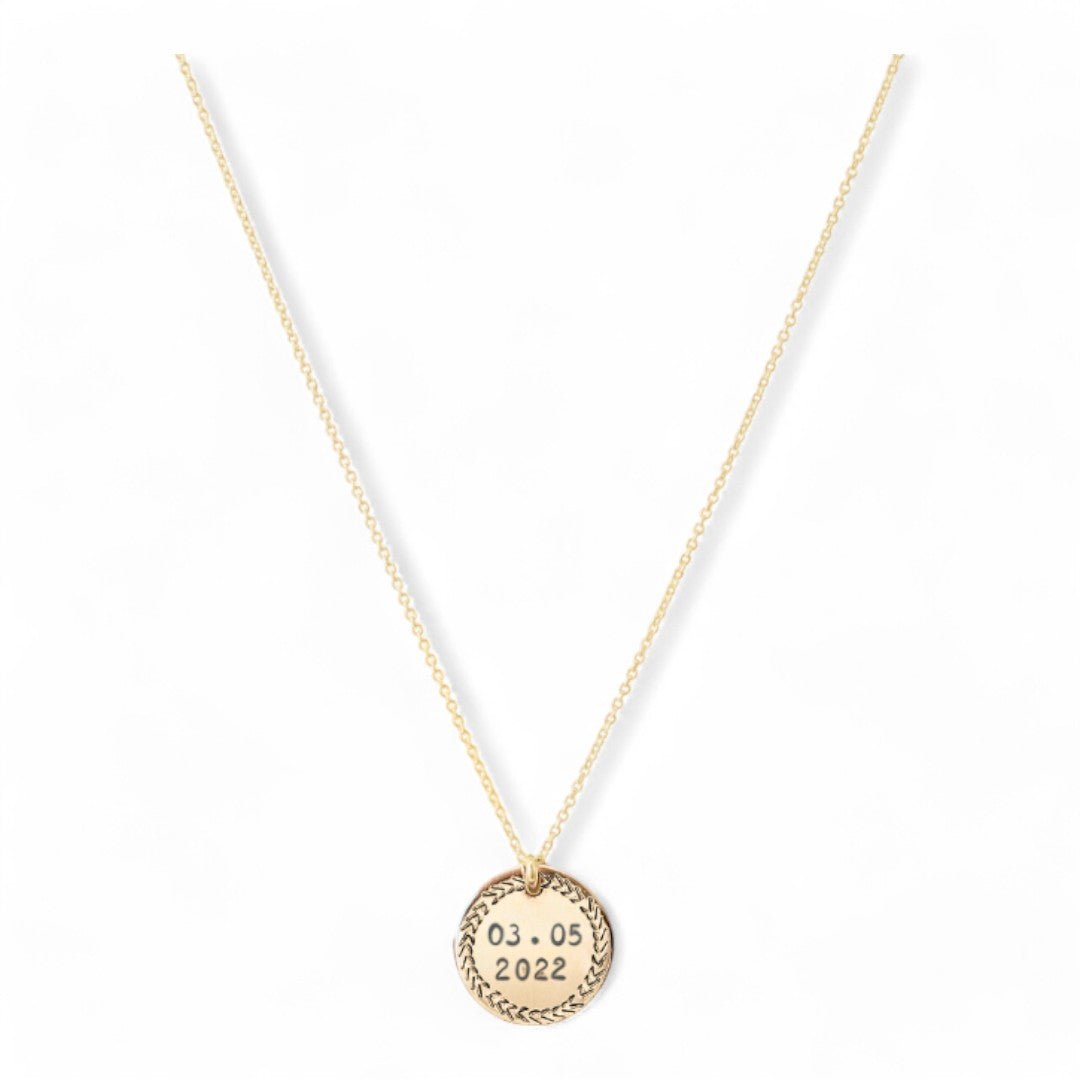 Gouden damesketting met sierrand