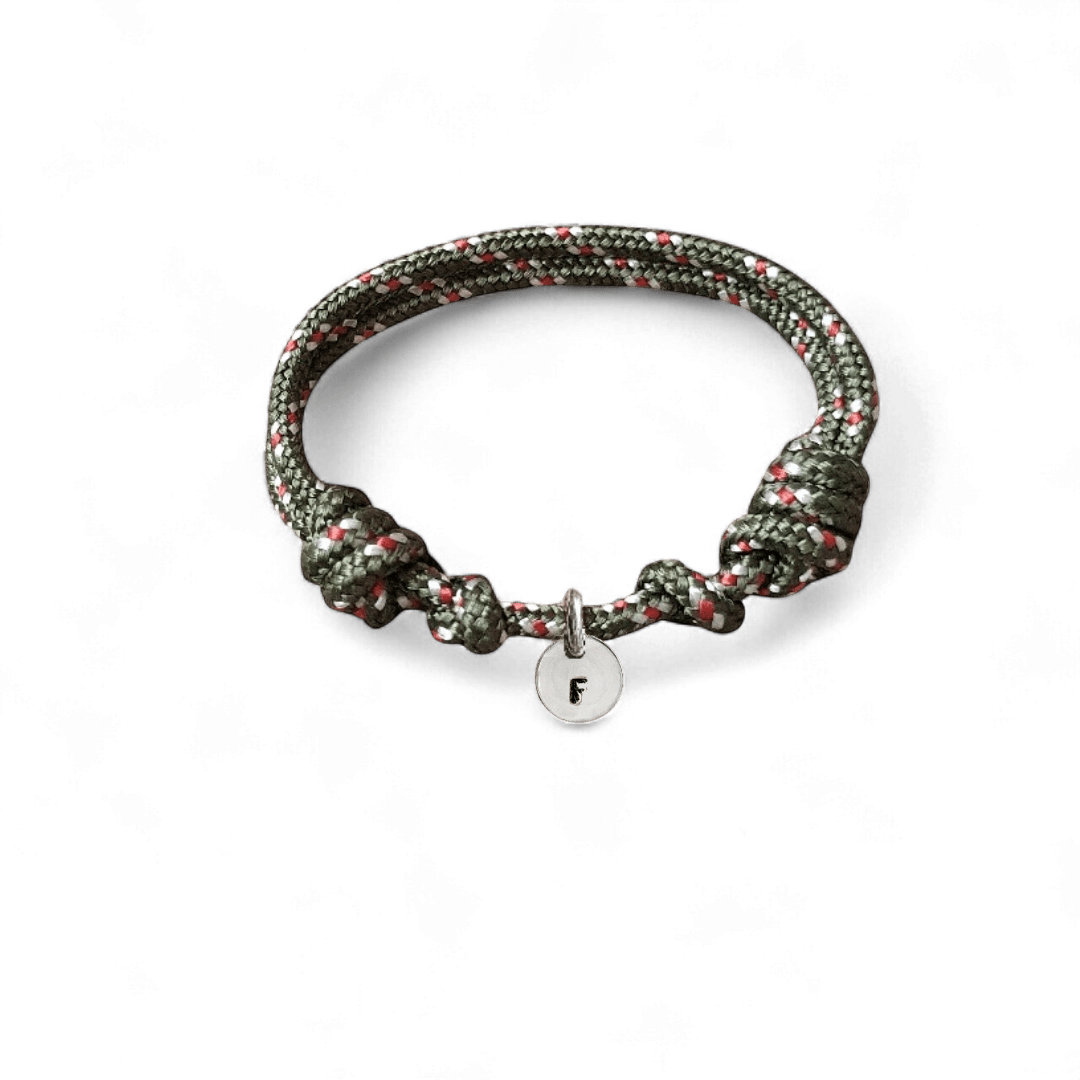 Koordarmband met letter of symbool | Jongens | .925 STERLING ZILVER - Kleine Zus