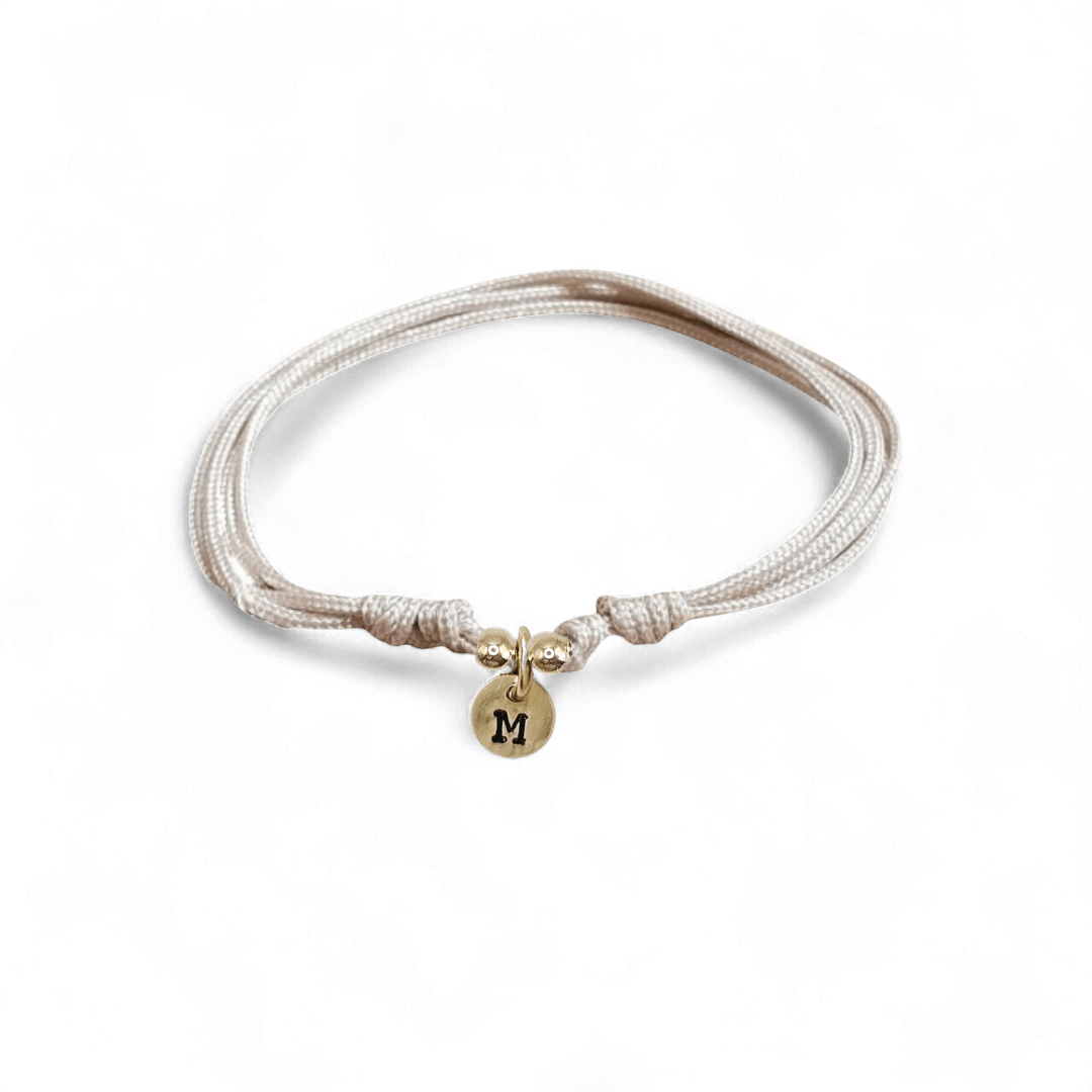 Koordarmband met letter of symbool | Baby | GOUD - GOLD FILLED - Kleine Zus