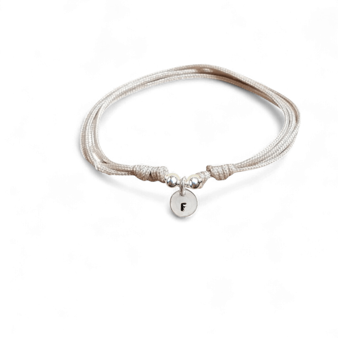 Koordarmband met letter of symbool | Baby | .925 STERLING ZILVER - Kleine Zus