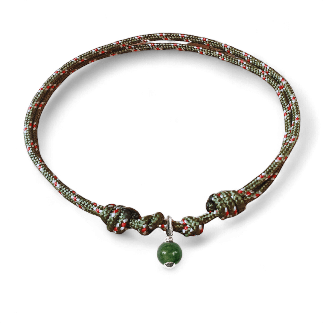 Koordarmband met geboortesteen | Heren | .925 STERLING ZILVER - Kleine Zus