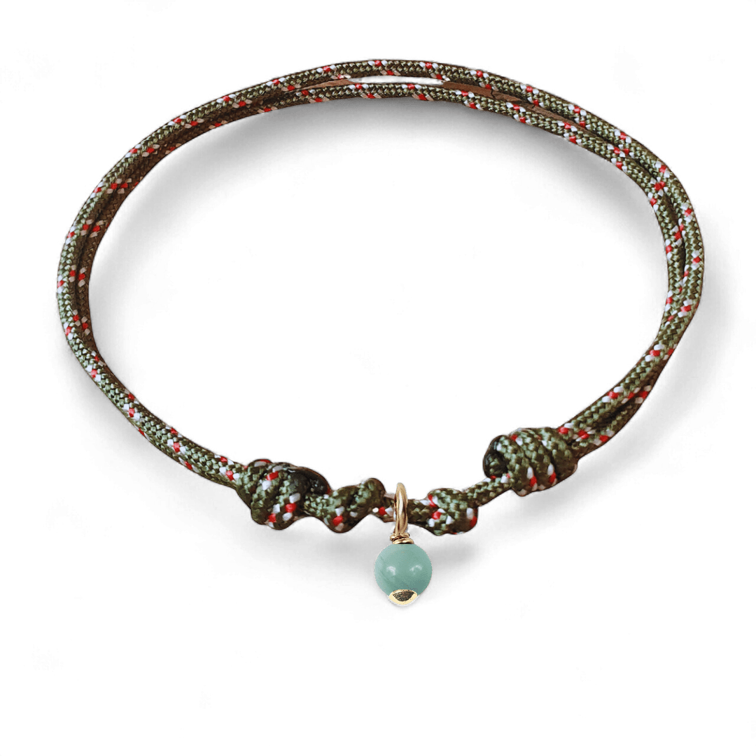 Koordarmband met geboortesteen | Heren | GOUD - GOLD FILLED - Kleine Zus