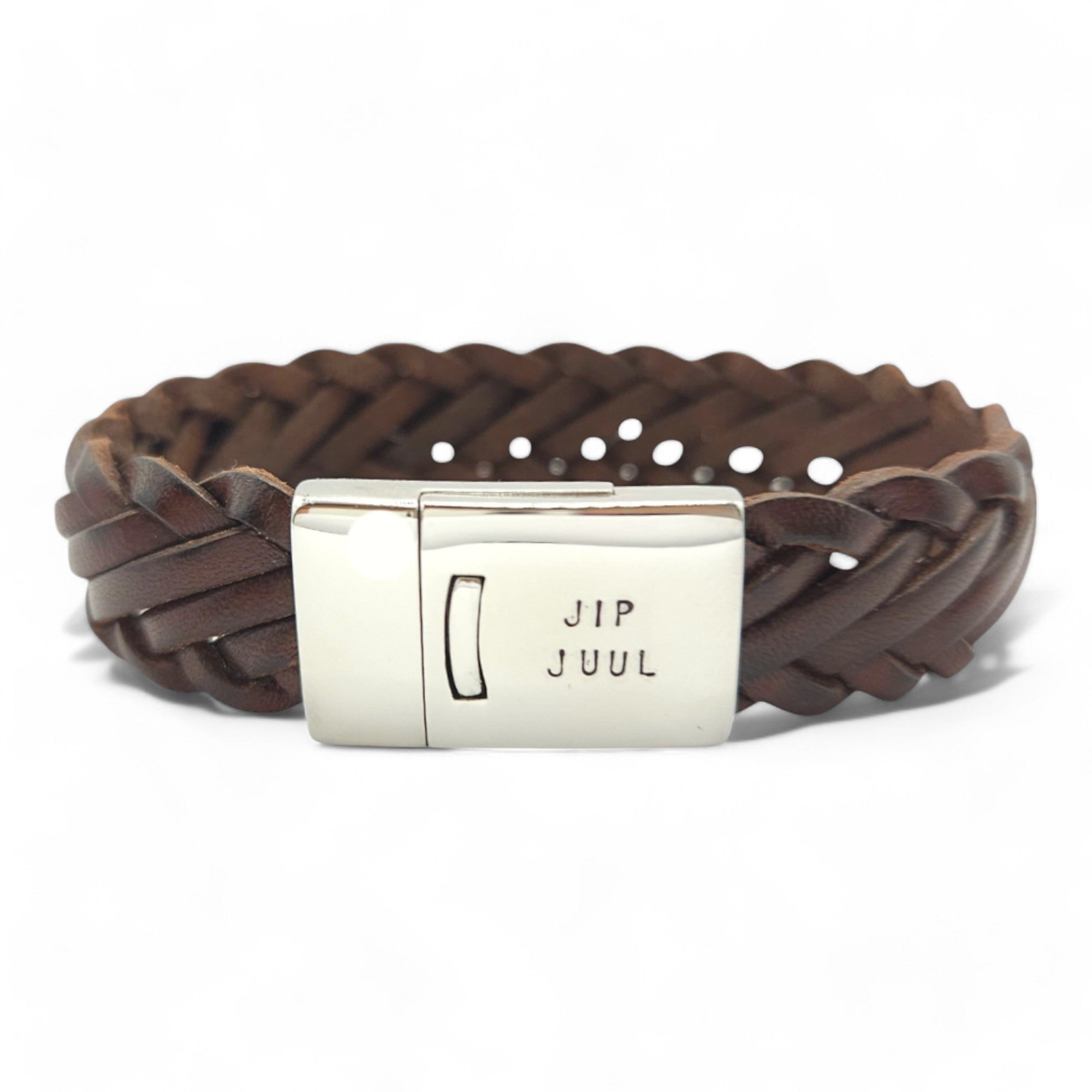 Leren armband met naam heren