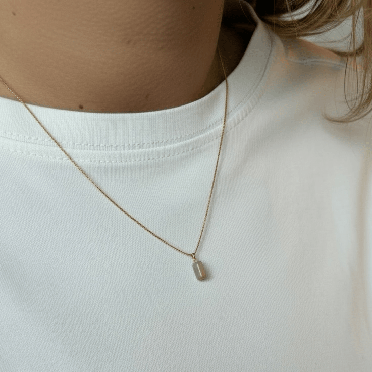 Ketting goud sale groen blauwe hanger - Kleine Zus