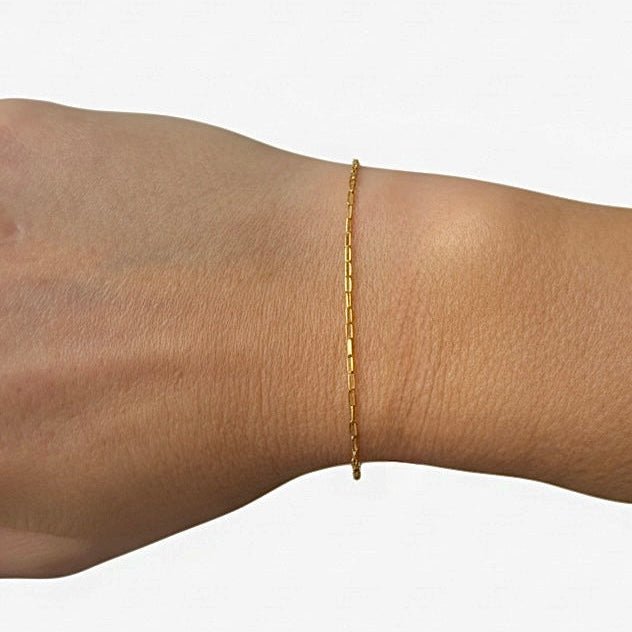 Paperclip armband goud - Kleine Zus