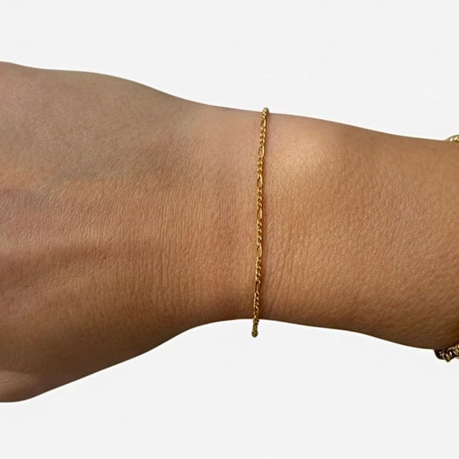 Paperclip armband twisted goud - Kleine Zus