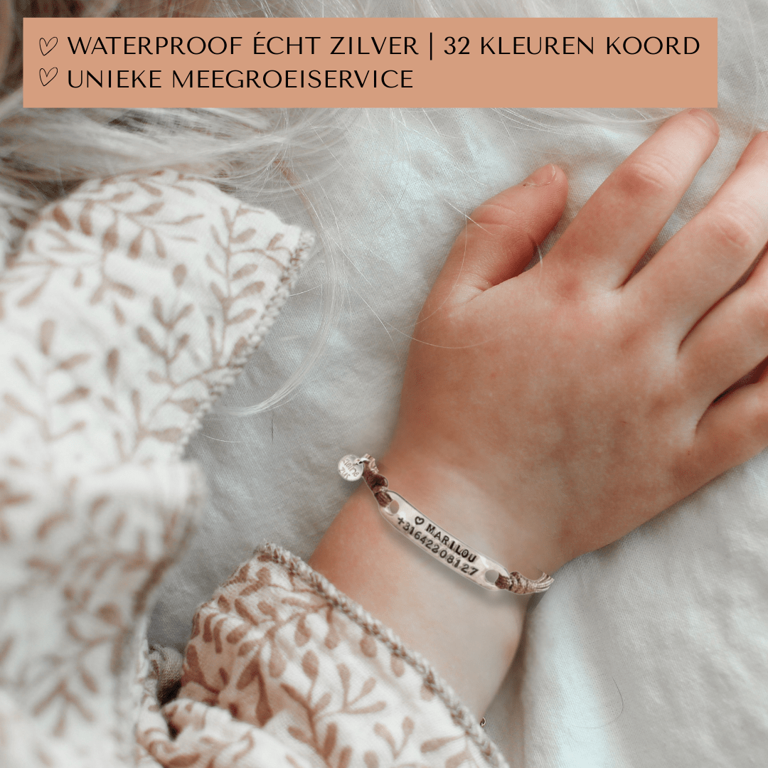 SOS Armband | Glans | .925 STERLING ZILVER - Kleine Zus