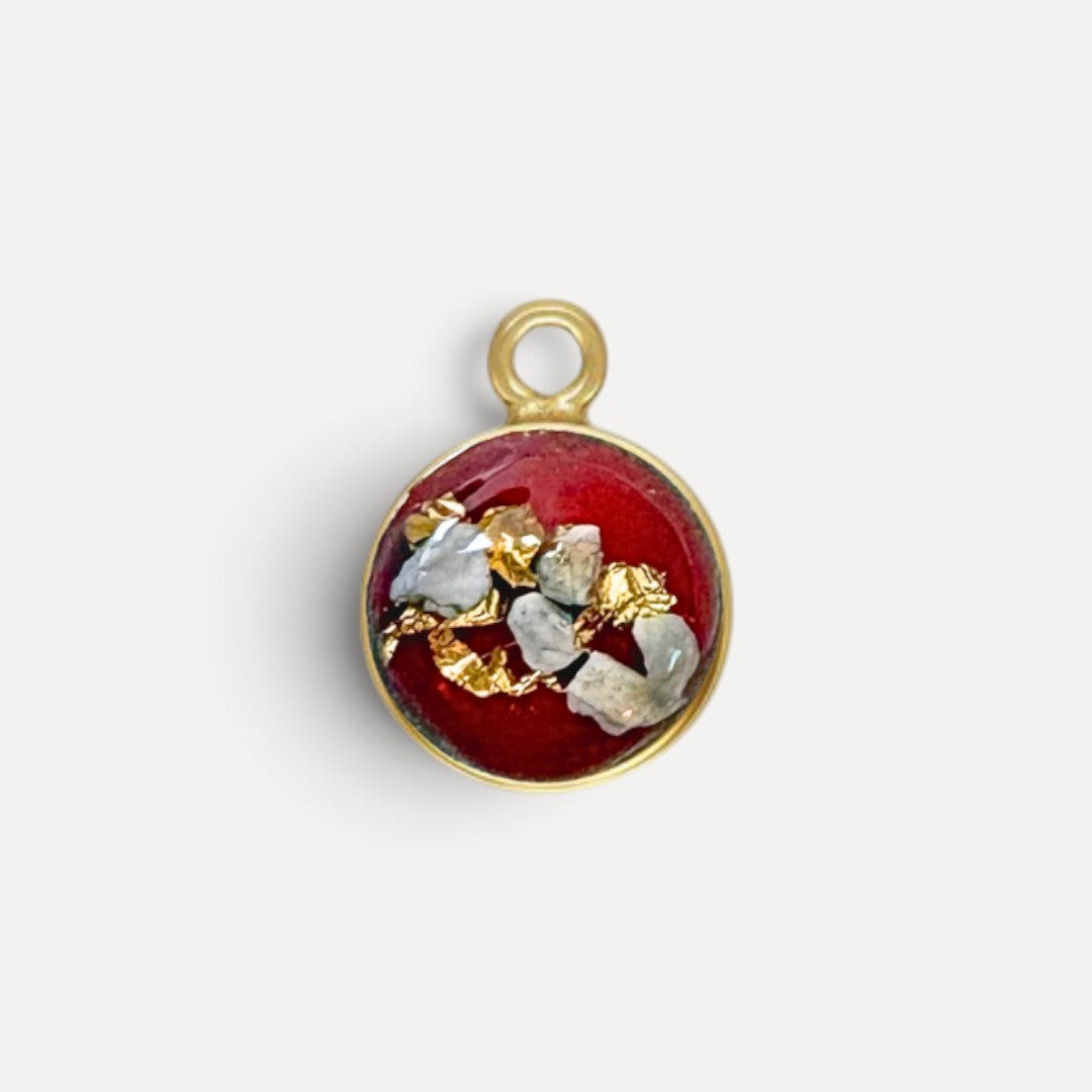 as hanger 14k gold filled goud handgemaakt rood