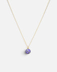 as ketting 14k gold filled goud met ashanger handgemaakt paars