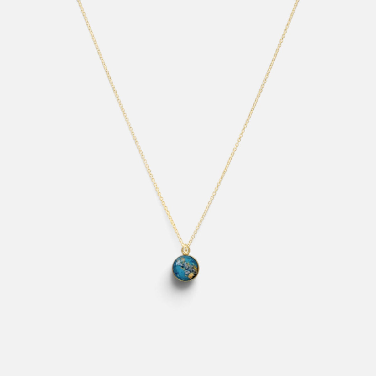 as ketting 14k gold filled goud met ashanger handgemaakt turquoise