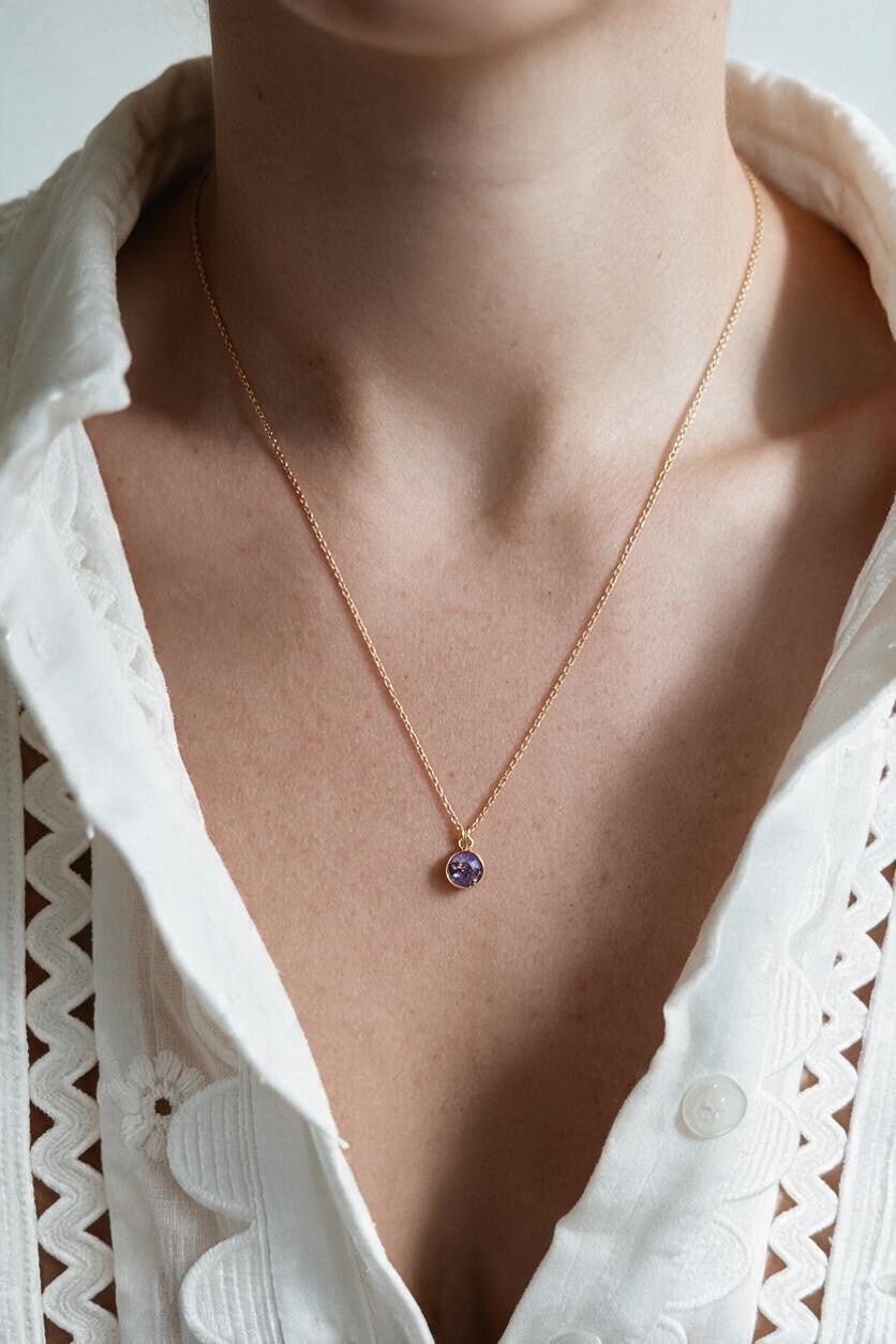 As ketting met ashanger | GOUD - GOLD FILLED - PAARS - Kleine Zus