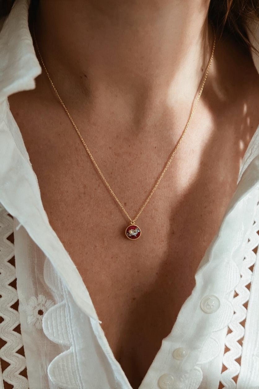 As ketting met ashanger | GOUD - GOLD FILLED - DIEPROOD - Kleine Zus