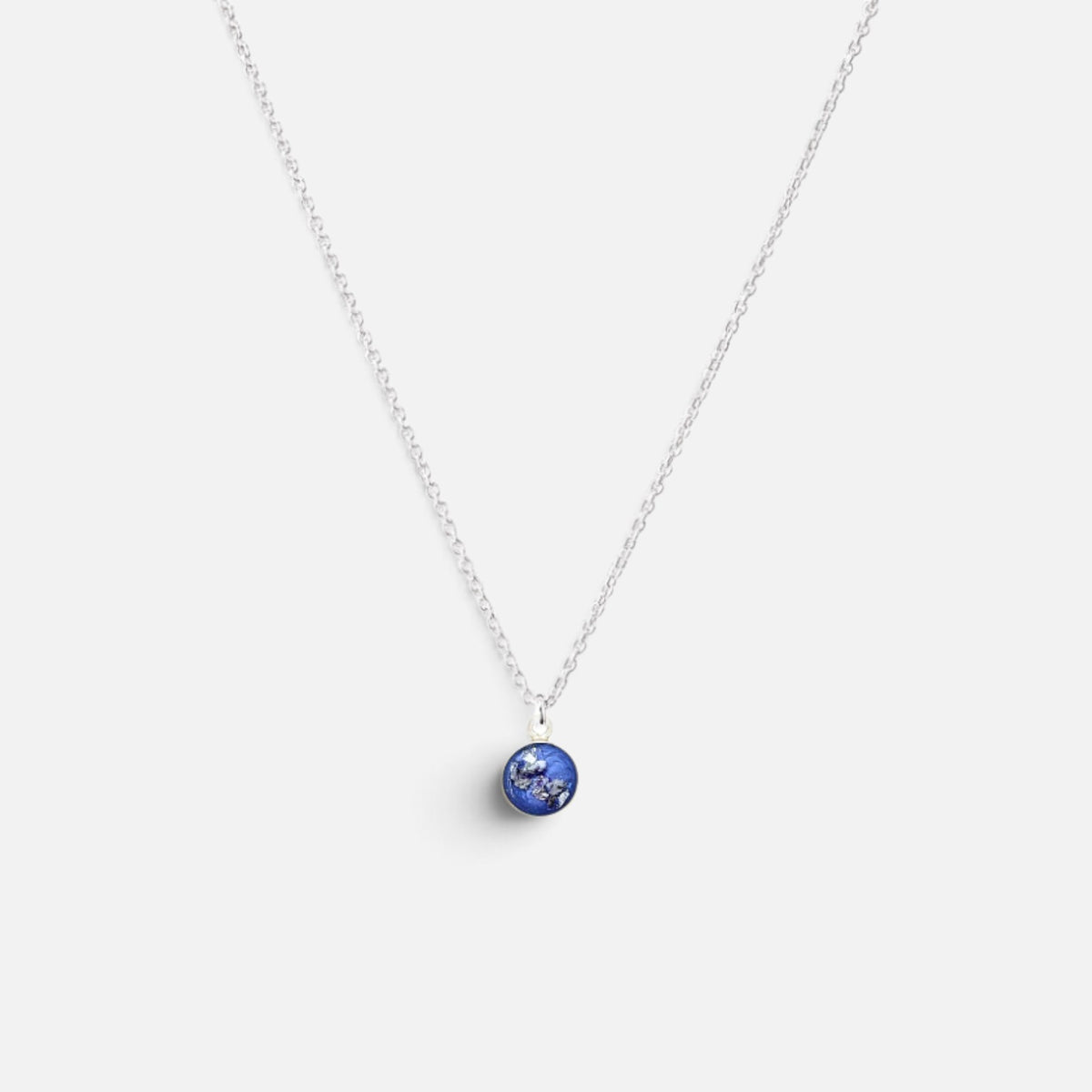 As ketting met as hanger | .925 STERLING ZILVER - BLAUW - Kleine Zus